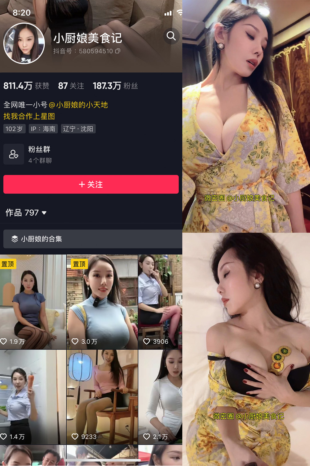 抖音 小厨娘美食记 微密圈  NO.005期 【9P】